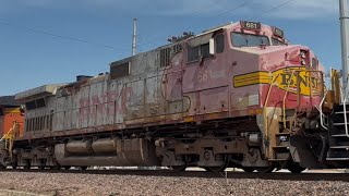BNSF 3958 leads H-TULKCK with BNSF 681 trailing BNSF 3958 leads H-TULKCK with BNSF 681 trailing