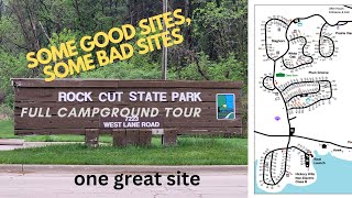 Rock Cut State Park Campground Tour. Good and bad sites