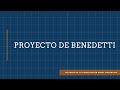 El proyecto De Benedetti