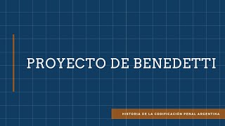 El proyecto De Benedetti