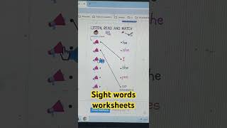 Información Sight Words in English #phonics #freeworksheets #sightwordsactivities Guía