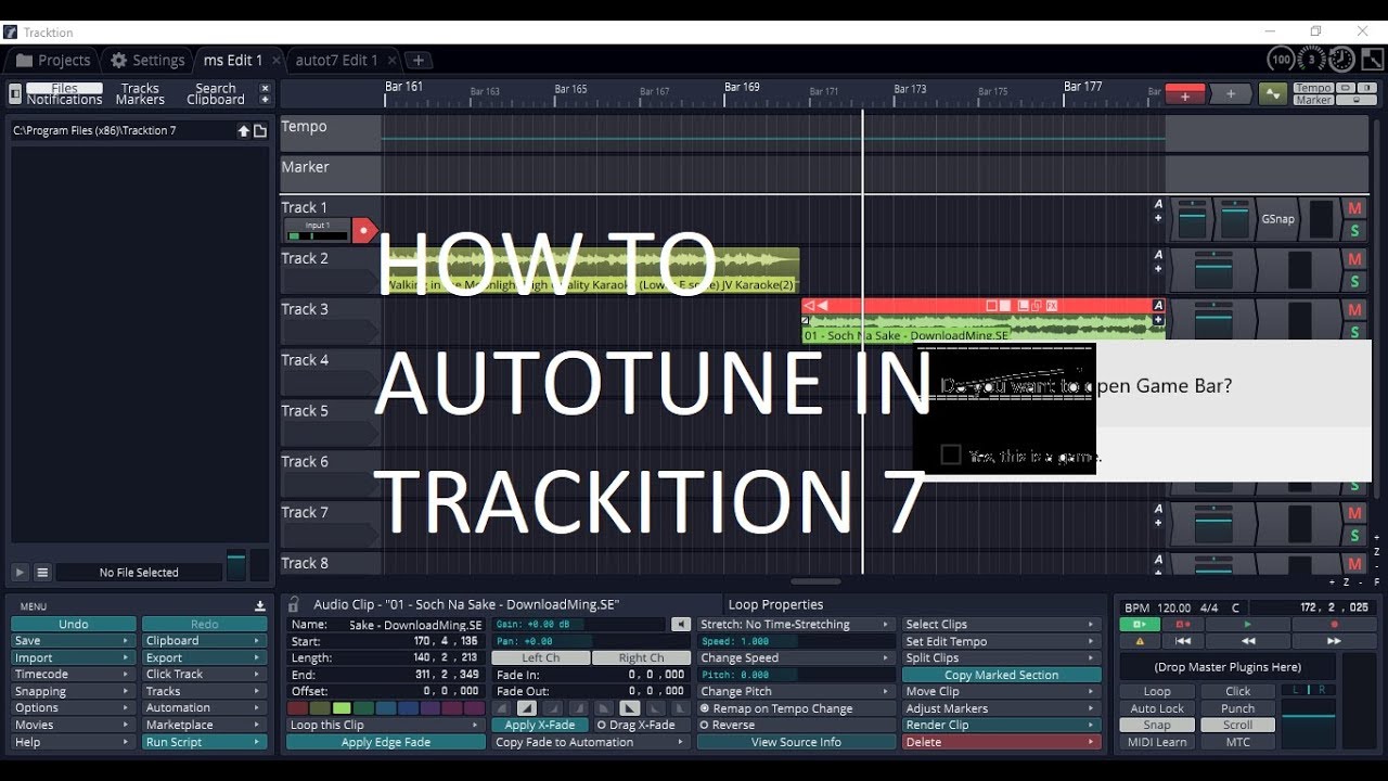 HOW TO AUTOTUNE IN T7[TRACKITION 7] YouTube