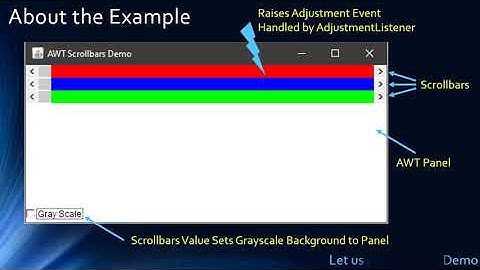 17 Java AWT Scrollbar Control Example | Java AWT Tutorial