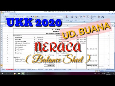 UKK 2021 UD. BUANA || Laporan Neraca (Balance Sheet) || Part. 9