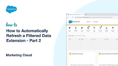 How to Automatically Refresh a Filtered Data Extension | Part 2 | Salesforce Marketing