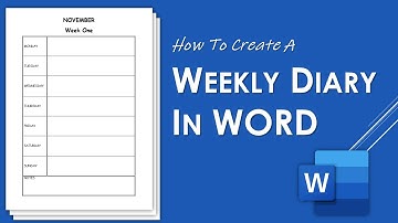 How to Create a Weekly Diary in Word | Diary Template Design