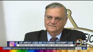 Arpaio loses bid to dismiss contempt case Profile