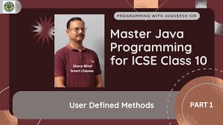 User Defined method in  java | Functions | ICSE | Part 1|Computer Applications | class 10|