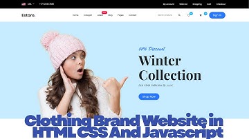 How to make a Online Clothing Brand Website in HTML CSS and Javascript | Source code