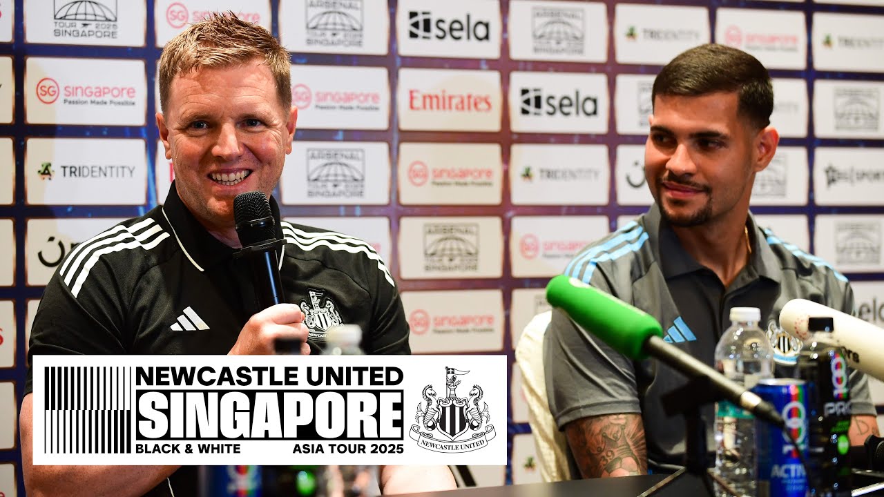 ⁣PRESS CONFERENCE | Eddie Howe and Bruno Guimaraes preview our clash with Arsenal in Singapore
