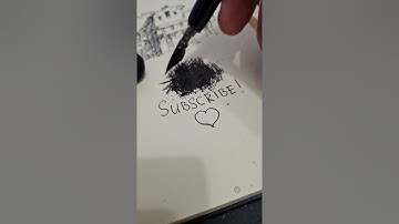 ASMR drawing 66, sketchbook | Table Tapping & Scratching | Fast ASMR | No Talking. Pen and ink