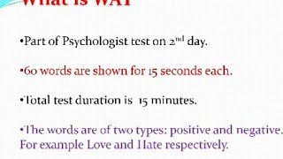 Word Association Test (WAT) with Solved examples - SSB Interview. screenshot 1