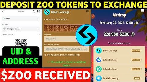 Zoo Airdrop token claim 22 Feb last  | Zoo Tokens  Deposit | Zoo Bitget Uid | $Zoo Deposit Address