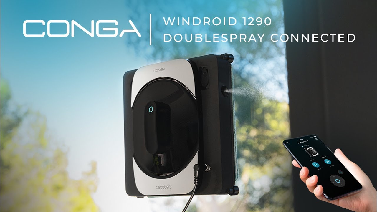 Conga Windroid 890 SprayWater Smart Connected Robot nettoyeur de vitres  Cecotec