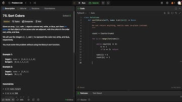 Leetcode 75 -  Sort Colors - Python