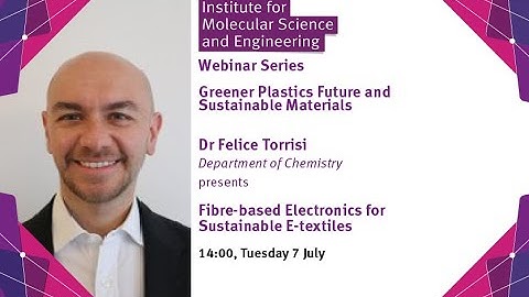 IMSE Webinar: Fibre-based Electronics for Sustainable E-textiles