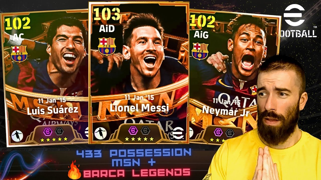TEST MSN ⚡& FULL BARCA LEGENDS with 433 POSSESSION CRUYFF VS TOP 91 WORLD !!🔥EFOOTBALL 2025