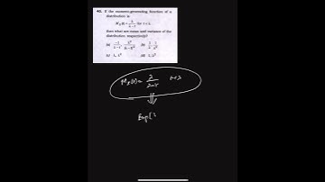 Mean and Variance of an Exponential Distribution from MGF | UPSC ISS 2024 Paper-1 | Problem-40