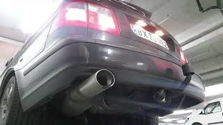 2004 Saab 9-5 B235R 275hp Maptun 3" downpipe and race cat with a 2.5" Maptun exhaust.