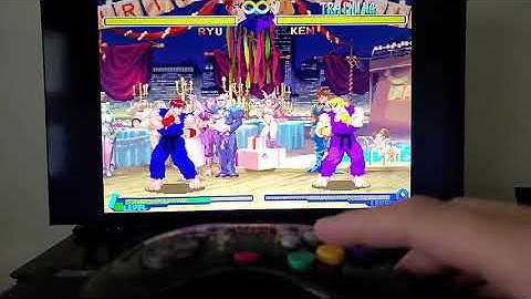Polymega Street Fighter Alpha 2 (JAB) input lag test @ 240fps