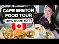 Huge Cape Breton Food Tour. Eating Food in Nova Scotia Canada 😋