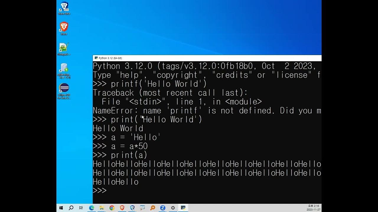 파이썬01 Python개발환경설치 및 테스트기본IDE,IDLE - YouTube