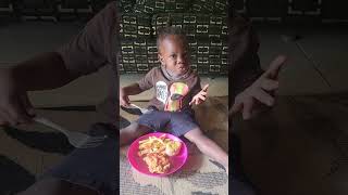 Tarzan is eating is chicken that a subscriber buy for him..