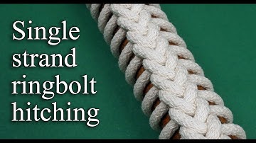 Single strand ringbolt hitching- handle wrap
