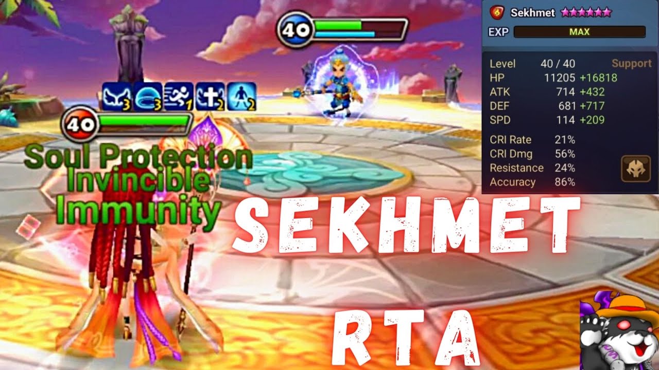 The Power Of Sekhmet (Fire Desert Queen) In RTA  Summoners War