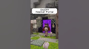Mcbe/Mcpe Tutorial Easy On/Off Nether Portal Switch.