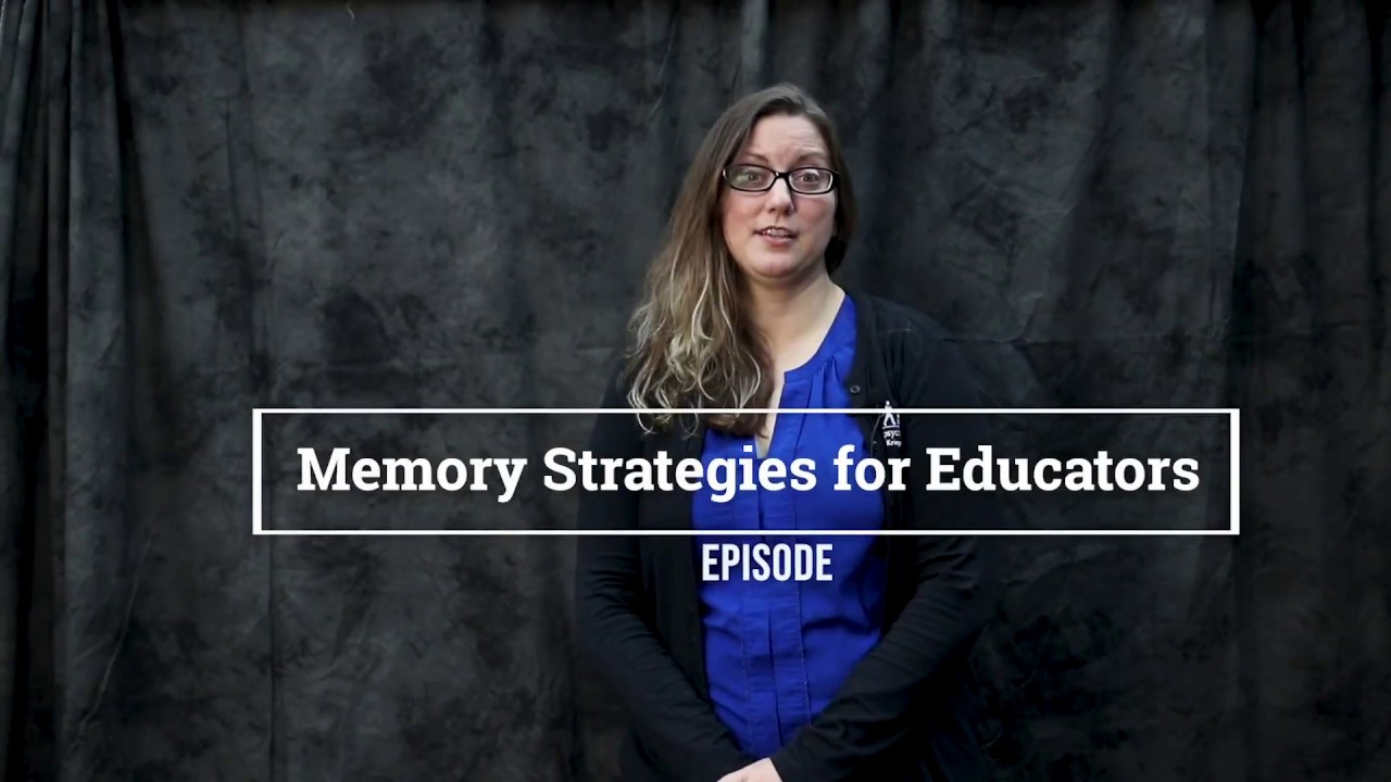 MSDE_9 - SCHOOL STRATEGIES - Memory - YouTube
