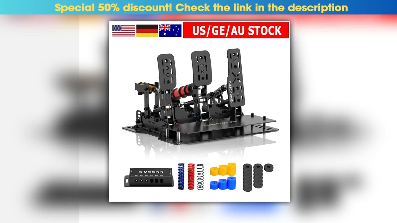 SIMSONN Plus X Sim Racing Simulator Pedal PC Simracing Pedals Support VAM VAM RPO Vibration Motor