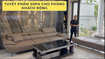 Giới thiệu chi tiết mẫu sofa DORIAN, ghế sa lông văng da cho phòng khách rộng, sopha 3 chỗ màu ghi