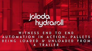 Pallets Automatically Loaded and Unloaded From a Trailer with Slipchain Pallet Loading