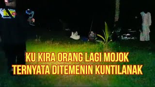 There were 2 people who were busy fishing and all ran away because they were accompanied by a kun...