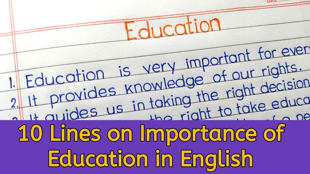 education topic 10 lines