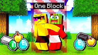 Minecraft But We're LOCKED On ONE BLOCK!