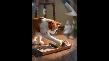 Shocking! 😱😱The cat sets a trap and waits in silence やばすぎ！😱😱猫は罠を仕掛けて静かに待っている #shorts #tabbycat #trap