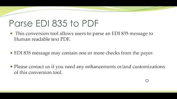 Parse EDI835  To PDF
