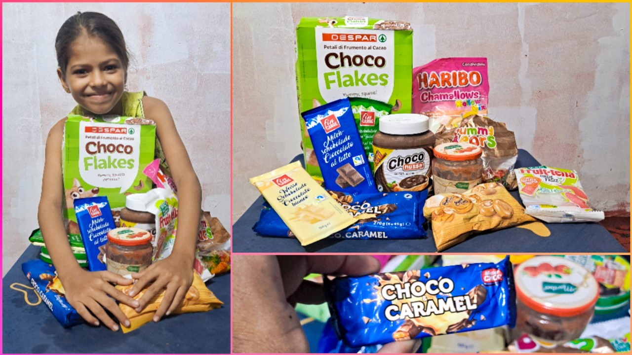 රටින් ආපු පෙට්ටියේ තිබුන කෑම කාලා වෙච්ච දේ - We are trying to taste foreign sweets.