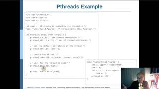 CMPE322 (Operating Systems): Ch4, Part 4 - Using POSIX Threads in C Language
