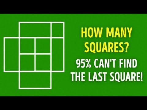 REASONING | How Many Squares Are In This Picture ? || Solve in 30 Sec ...