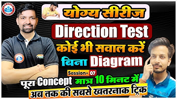 Direction Test Reasoning Tricks By Sandeep Sir | बड़े से बड़ा सवाल करें मात्र 2 सेकंड में हल