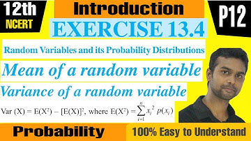 random variable probability distribution class 12 INTRODUCTION Ex13.4 part 12 NCERT