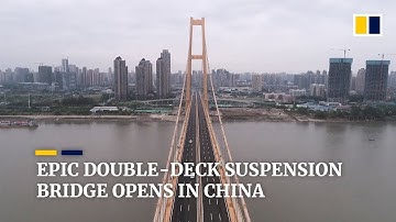 World’s longest double-deck suspension bridge opens in China