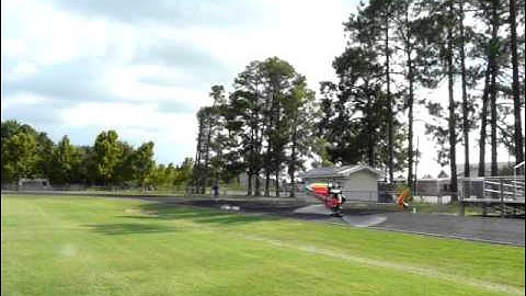 Close up inverted E Flite Blade Mcp x