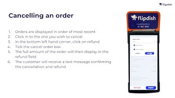 How to cancel an order using the Flipdish Terminal