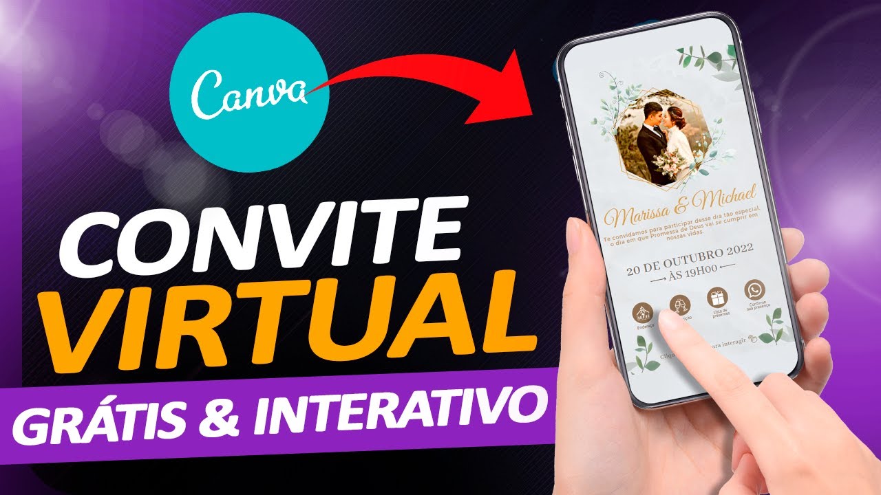 Como Criar um Convite Virtual e Interativo ANIMADO no Canva