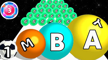 A-Z Run (vs) Happy Cubes 2048 - Gameplay Walkthrough (NOOB vs PRO vs HACKER)