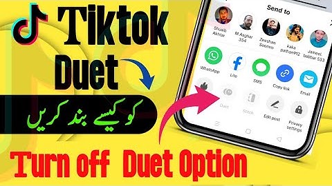 How to turn off the duet option in TikTok?